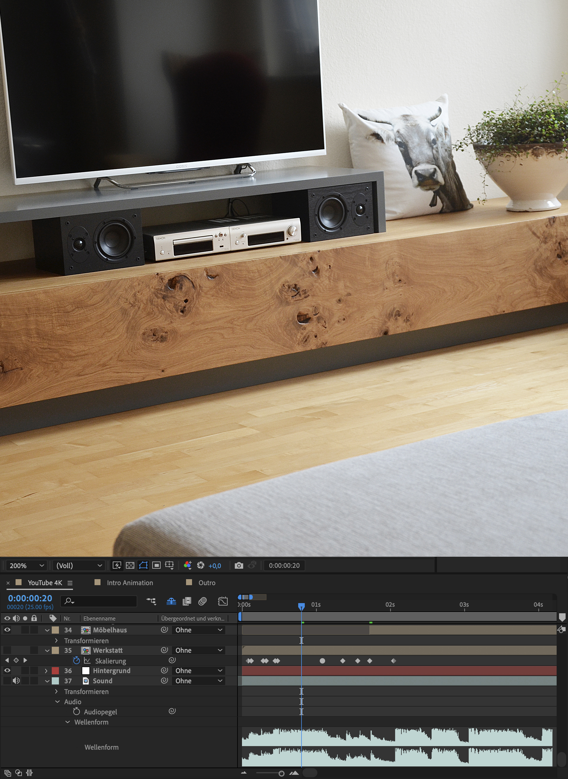 Storytelling, Konzepte und Animationen mit After Effects für das Möbelhaus Bühler Schäfer in Althengstett